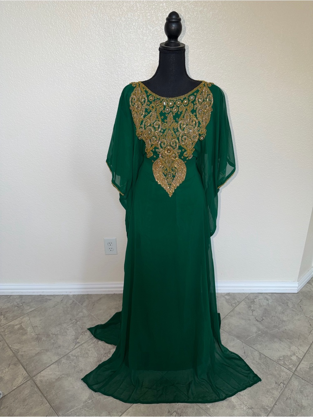 Green Kaftan Abaya